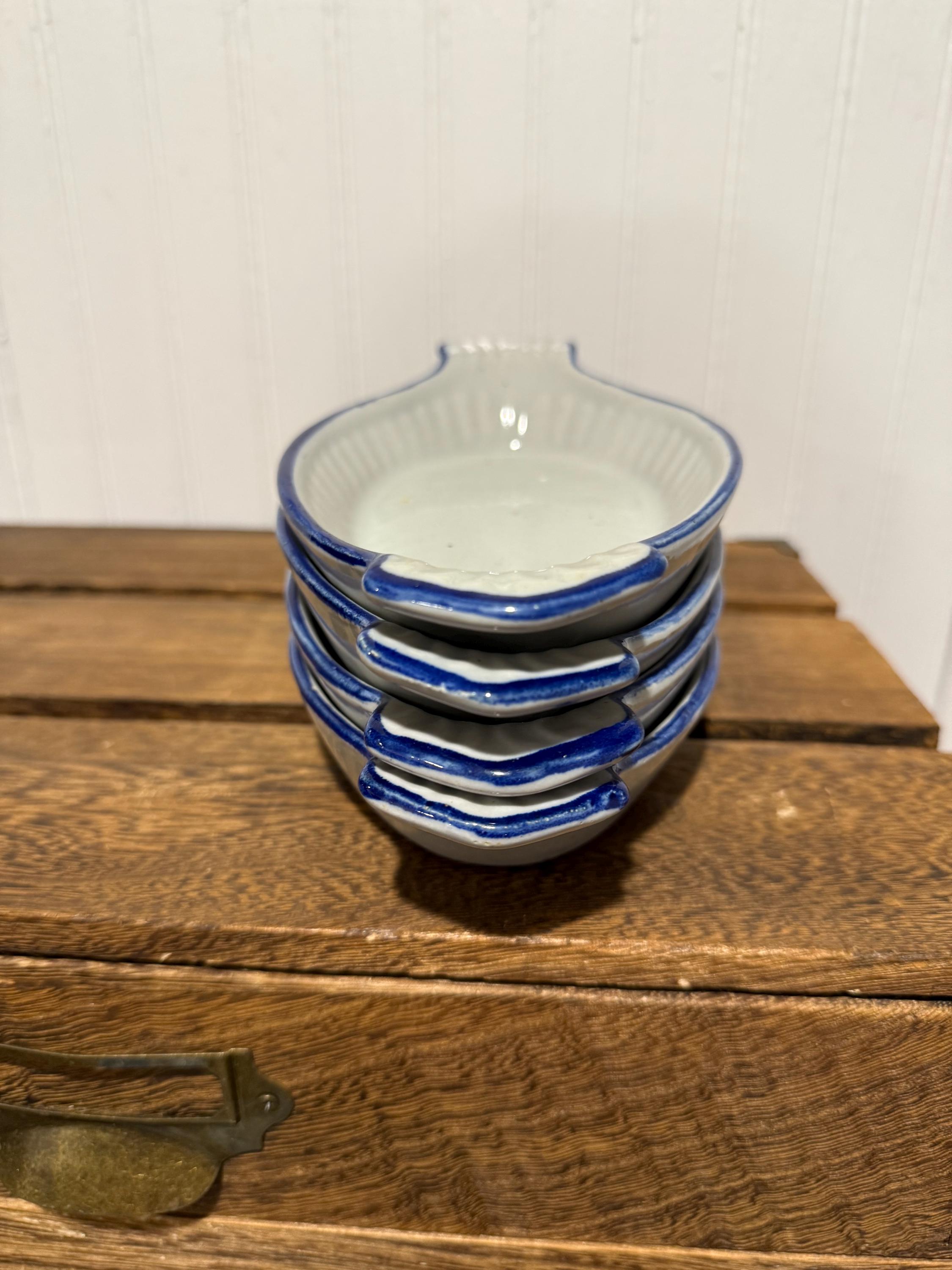 Vintage Blue Stoneware Au Gratin Dishes, Set of 4 - Etsy