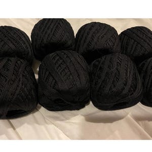 Yarn crochet knit thread large lot available Binicocchi  style Sorrento  color black made in Italy price per skein Mixed media-yarn-