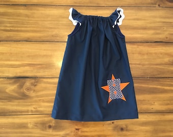 Houston Baseball Inspired Flutter Sleeve Dress