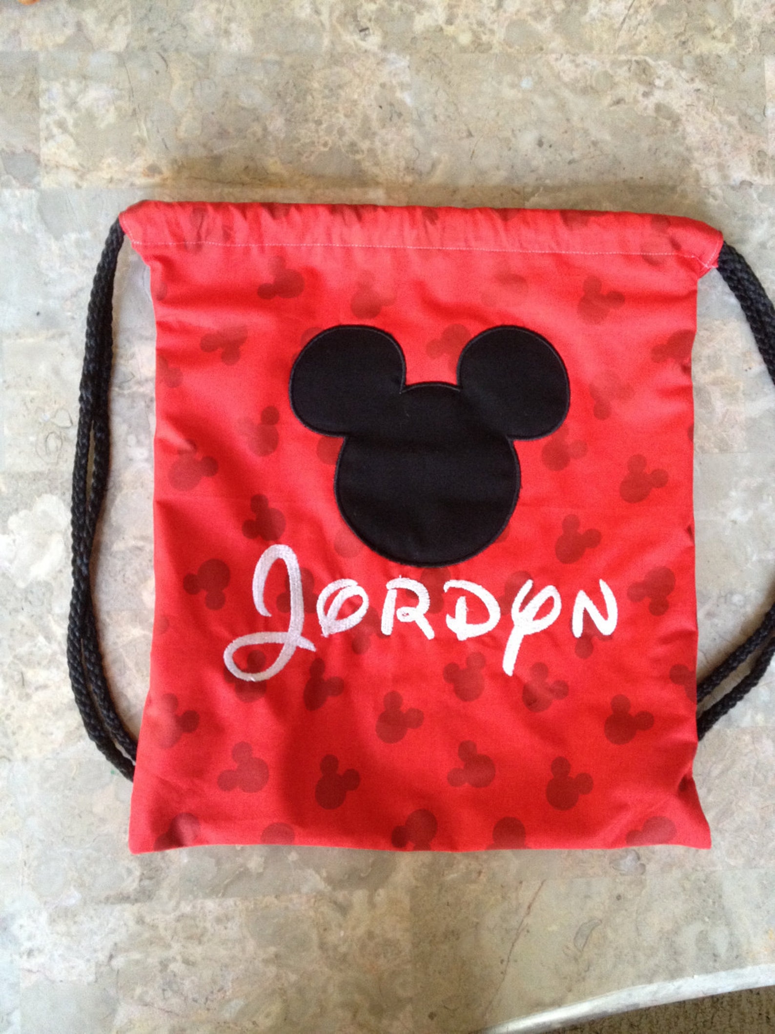 Disney Drawstring Backpack with monogrammed name Etsy
