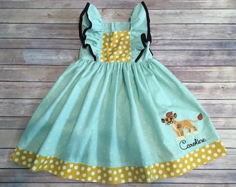 Lion Guard inspired dress with embroidered name