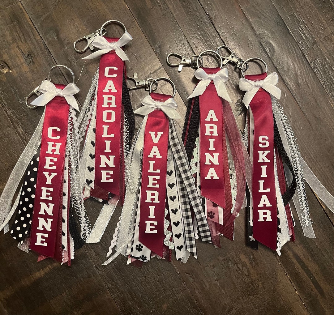 Custom Ribbon Zipper Pull Name Tag Etsy