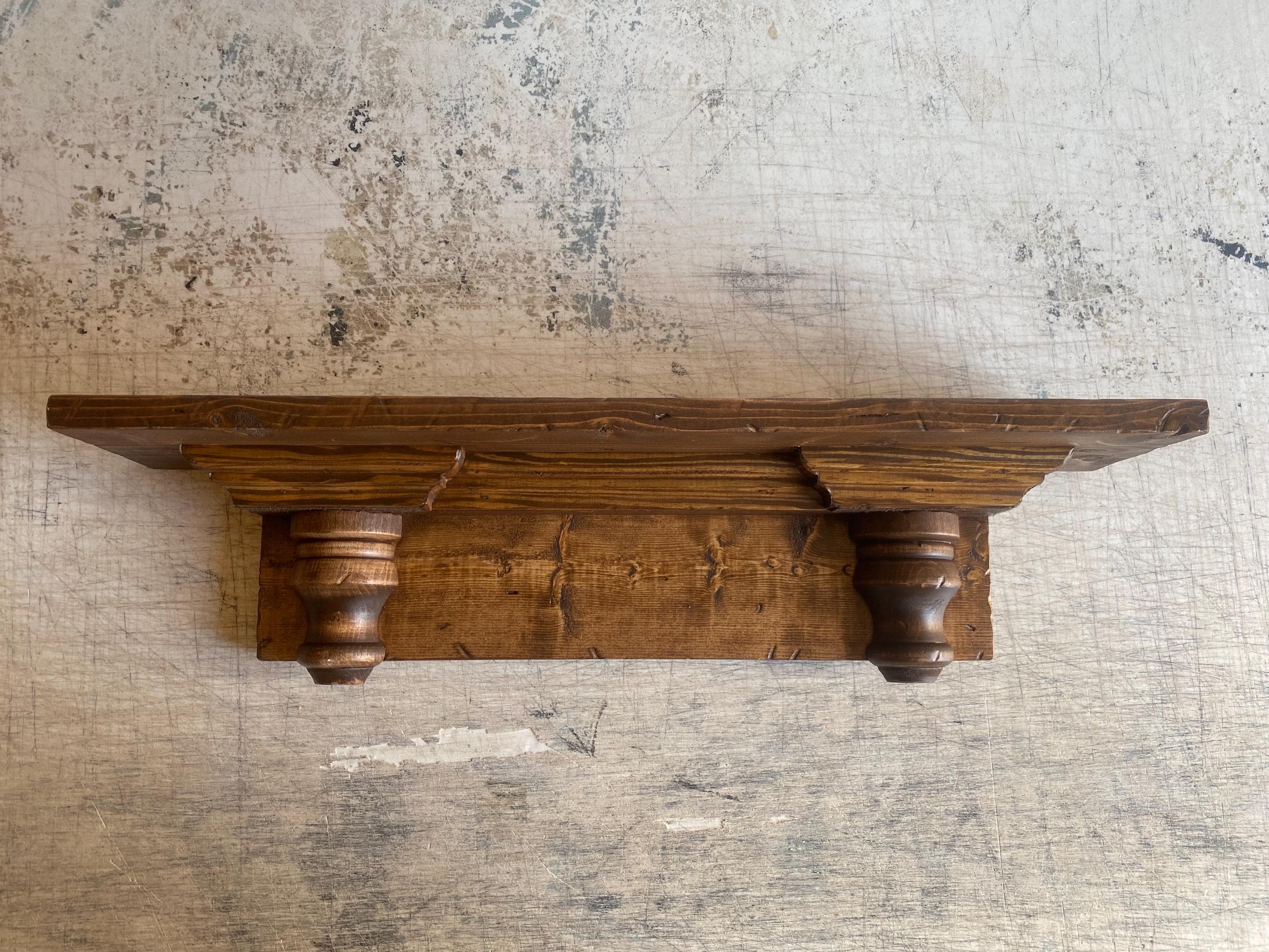 The Windsor - Stained French Country Shelf - Farmhouse Shelf - Mantel