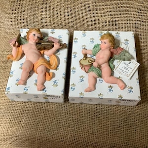 Vintage Elegant Porcelain Cherub Angelic Sculptures