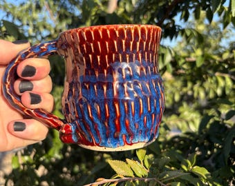 Handmade Pottery Dragon Scale Mug