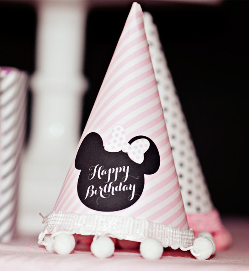 Minnie Mouse Party Hat Printable Etsy