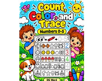 Todder Activity Sheets - Count, Color, and Trace - Physical Book