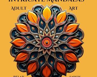 Intricate Mandalas: Adult Art. Digital Download - Relax, Enjoy