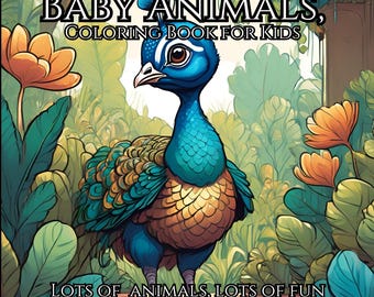 Baby Animals, Coloring Book for Kids. Paperback