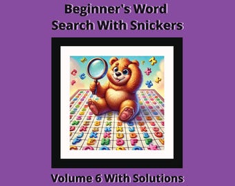 Large-Print Kids Word Search: Snickers Series Vol. 6, Paperback - Ages 3-6
