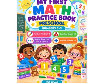 Preschool Worksheets, My First Math Practice Book Digital