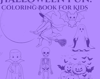 Halloween Coloring Book: Spooky Fun for Kids - Digital Download