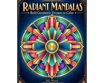 Adult Coloring Pages - Radiant Mandalas - Digital Download