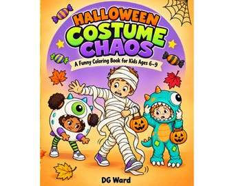 Halloween Digital Download - Halloween Costume Chaos - Cute & Funy  Pages