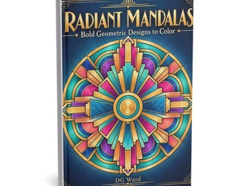 Adult Coloring Pages - Radiant Mandalas - Physical Book