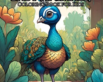 Baby Animals: Coloring Book for Kids. Digital Download