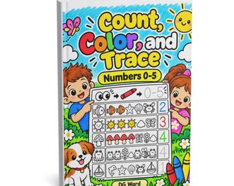 Todder Activity Sheets - Count, Color, and Trace - Physical Book