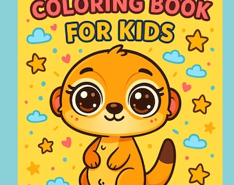 Kawaii Coloring Book for Kids Ages 2–5 – Cute Printable Pages – Toddler Activity – Digital Download for Preschool or Daycare