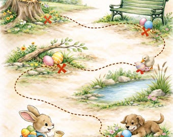 Easter Craft Decoupage Printables (6) | 7x10 Digital Download