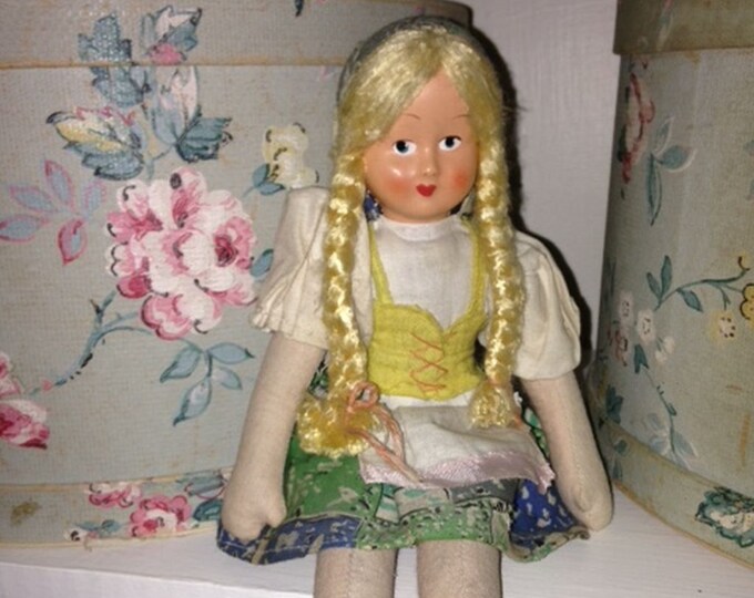 Vintage Polish Mask Doll Polish Mask Face Doll Blonde Blue Etsy