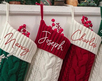 2025 Family Christmas Stocking,Personalized Embroidered Christmas Stocking,Custom Stocking With Name,Holiday Stocking,Christmas Family Gift.