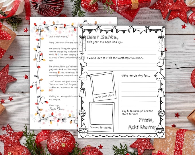 Featured listing image: Santa’s Magical Mail Bundle – 8 Festive & Fun Designs for Kids (Editable in Canva)