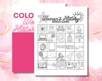 Women's History Bingo Game - Printable & Colorable Fun for Kids and Families (PDF Download)