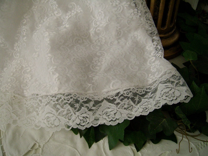 Ready to Ship, Lace Christening Gown and Slip size 6 to 12 mo. New, Handmade, Heirloom Inspired, Lace Baptism Dress image 3