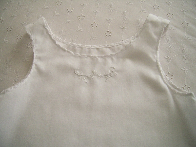 Ready to Ship, Lace Christening Gown and Slip size 6 to 12 mo. New, Handmade, Heirloom Inspired, Lace Baptism Dress image 7