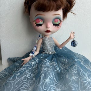 Custom Blythe Doll &quot;Delia&quot; – OOAK Princess Doll with Freebies and digital art | Art Doll | Collectible Repaint, coquette, princesscore