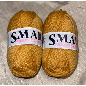 2 Skeins Smart Superwash Norway DK Wt. Wool Yarn - 2025 3356 Gold