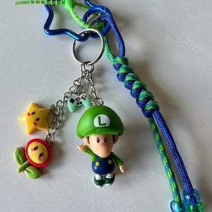 Mario Brothers Baby Luigi Charm - Handmade Bag/Backpack Charm or Keychain