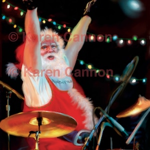 Drummer Christmas Card, &quot;Christmas Rocks!&quot;