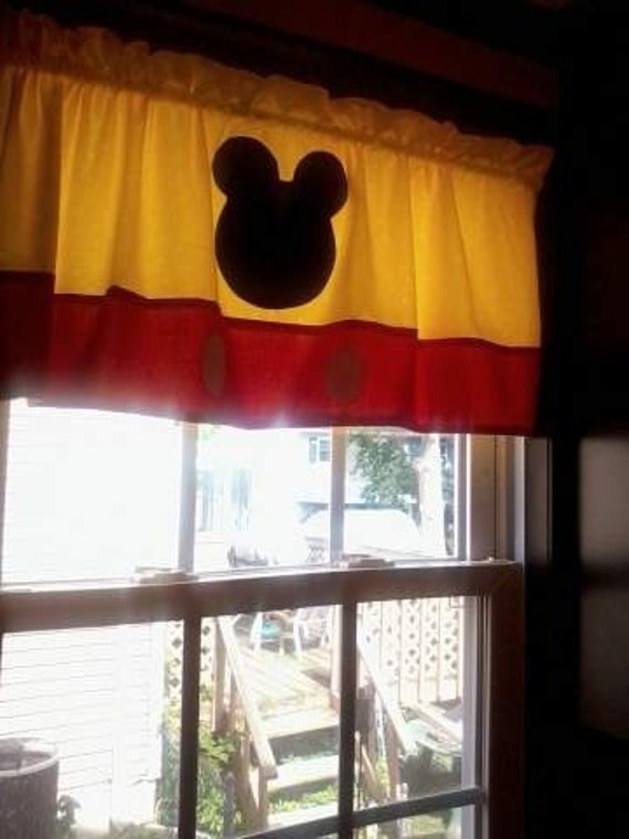 Unique mickey valance Mickey Mouse Curtain Valance Etsy