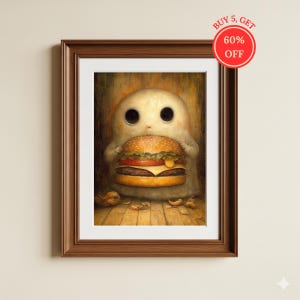 Ghost In Sombrero Print | Mexican Café de Olla Coffee Art | Ghost Holding Concha | Mexican Kitchen Wall Decor | Halloween Printable |