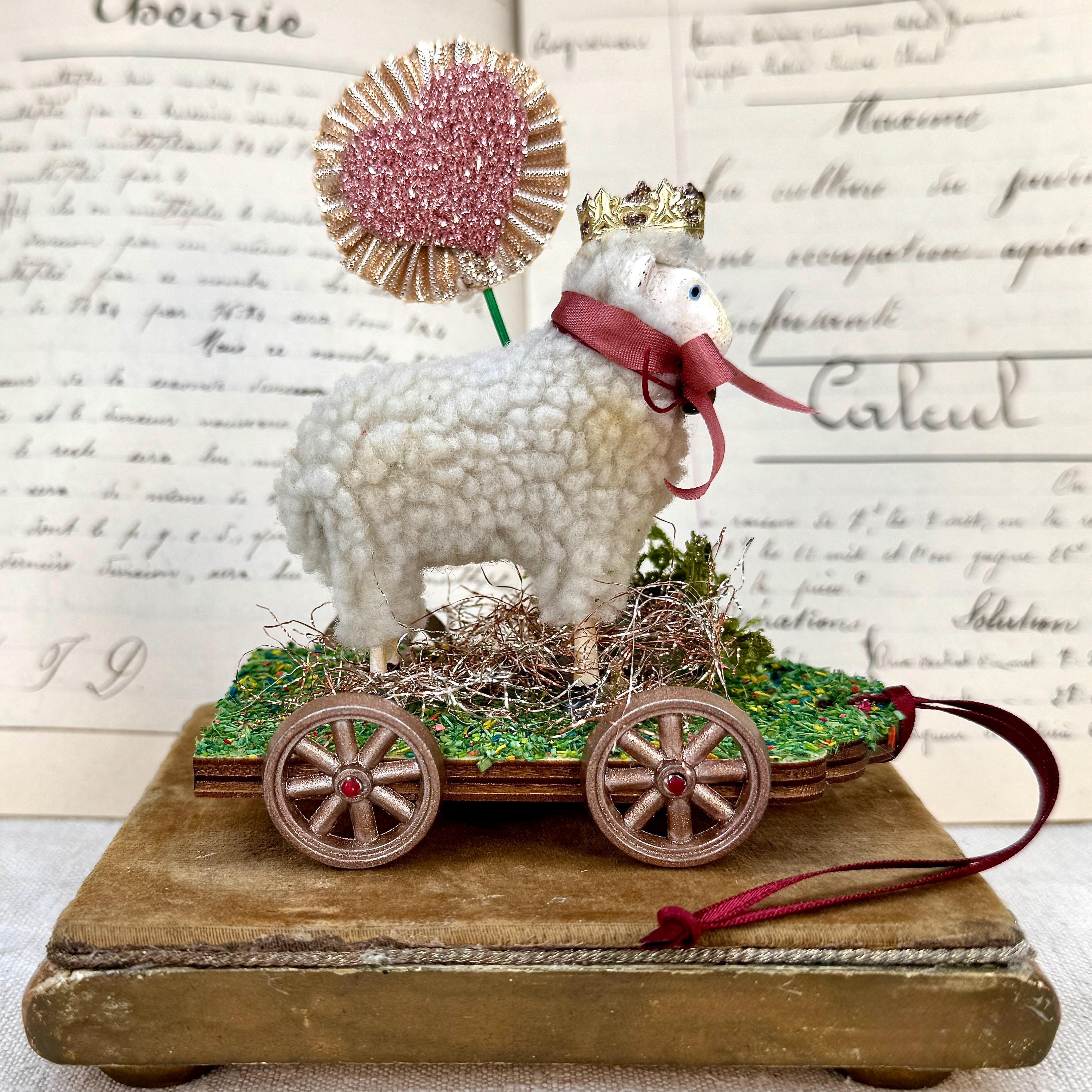 Vintage Sheep Ornaments