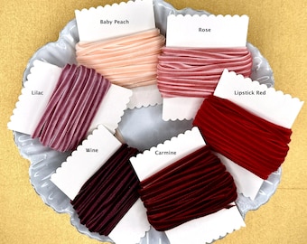 1/8" Skinny Velvet Ribbon: 5 Yards, Crafting, Sewing, Gift Wrap