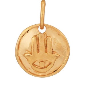 Sterling Silber Hamsa mit Auge, mehrere Oberflächen, (40-CH2)