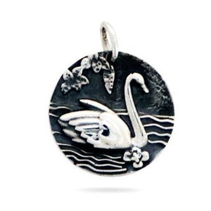 Sterling Silver Swan Charm, (80-CH6)