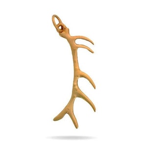 Sterling Silver Deer Antler Charm, Multiple Finishes, (73-CH4)