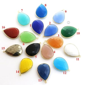 Gold Plated Faceted Pear Bezel, 23x31 mm (7294-BZ)
