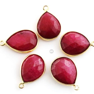 Gold Plated Faceted Baby Pear Bezel, 12x15 mm (7285-BZ)