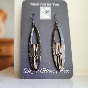 Mixed Metal Earrings for Women, Boho Chic, Dangle Earrings, Tech Style, Sterling Silver Ear Wires, Birthday Gift for Computer Geek,