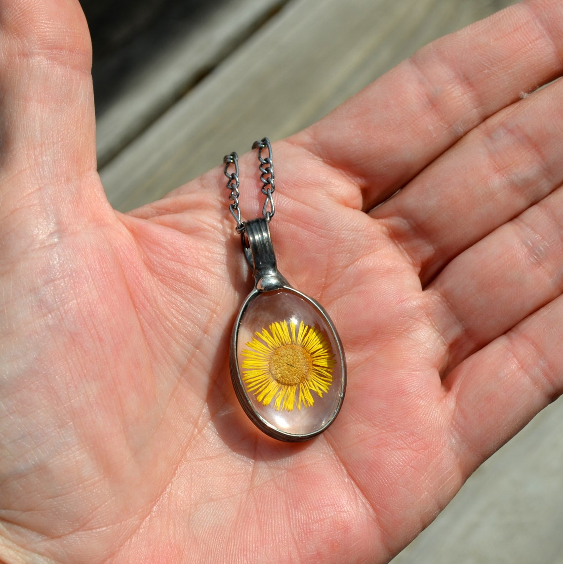 Sunflower Necklaces for Women Yellow Sunflower Pendant Etsy