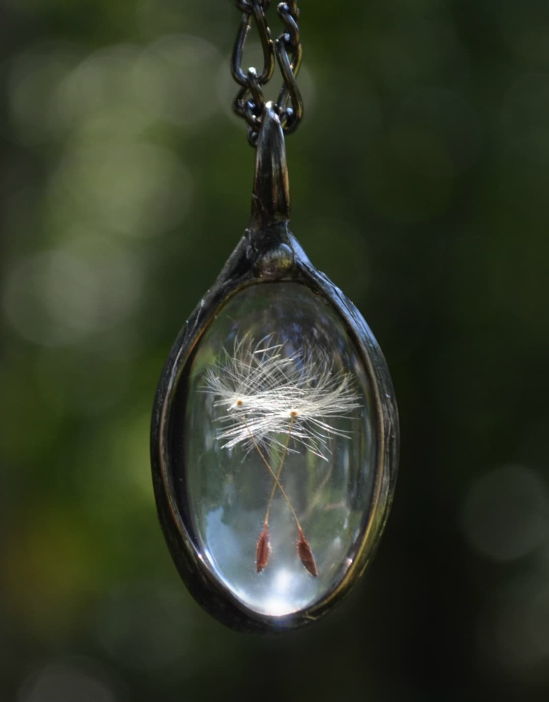Wish Necklace Dandelion Necklace Made With Real Dandelion Seeds
