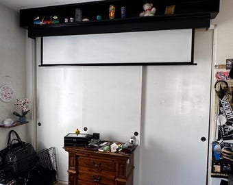 TheatreShelf (Floating shelf, with built in, Remote projector screen)