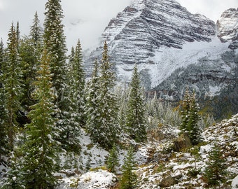 Maroon Bells Colorado Rocky Mountains Photograph Print 8x10