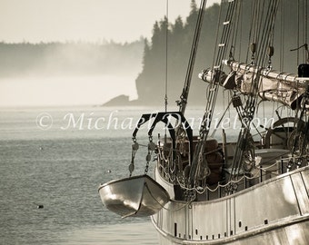 Nautical Sailboat Maine Maritime Photograph Print