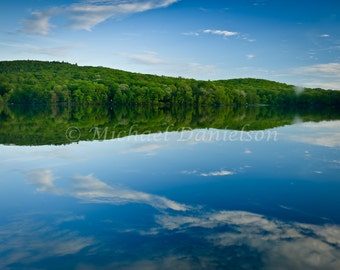 Connecticut Lake Reflection Mt. Tom Pond Photograph Print