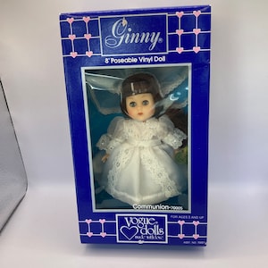 Ginny Doll "Communion" by Vogue 1984 Vinyl 8 Inch Poseable Orig.in Box Hang Tag